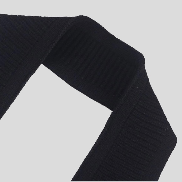 Womens|Knit Halter Crop Top|Large L|Black|Stretch - Picture 9 of 11